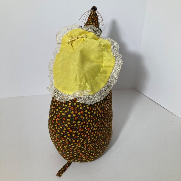 Vintage Handmade Mouse DoorStop Holder Weighted‎ Floral Brown Yellow 10 x 15" - Picture 4 of 8